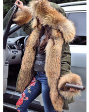 Roiii Women's Thicken Warm Luxury Casual Winter Faux Fur Hooded Plus Size Parka Jacket Coat UK Size 8 10 12 14 16 18 20