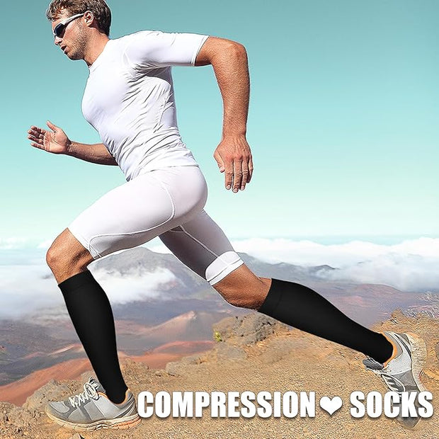 Roiii Zipper Compression Socks 15-20 mmHg Open Toe, Medical Zip Up Compression Stockings for Women and Men - Improves Blood Circulation, Relieves Pain & Swelling