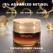 Tiptupu Rapid Wrinkle Repair Retinol Face Cream,Anti-Aging Face Moisturizer,Smooths Wrinkles & Fine Lines,Anti Wrinkle Lotion for Dark Spots,Glycerin & Shea Butter