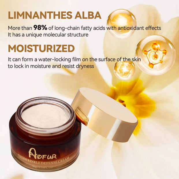 Aofur Limnanthes alba Hydrating Acid Anti-Aging Moisturizer for Face Firmwrinkle Defense Cream Daily Moisturize and Care For Skin