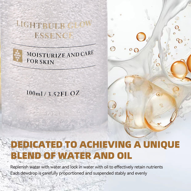 Roiii Light Bulb Glow Essence Serum - Vitamin C + Niacinamide + Hyaluronic Acid - Brightening Face Essence for Glowing Skin - Reduce Dark Spots & Even Skin Tone