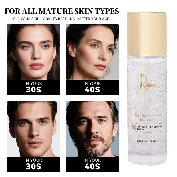Roiii Light Bulb Glow Essence Serum - Vitamin C + Niacinamide + Hyaluronic Acid - Brightening Face Essence for Glowing Skin - Reduce Dark Spots & Even Skin Tone