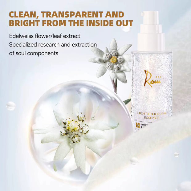 Roiii Light Bulb Glow Essence Serum - Vitamin C + Niacinamide + Hyaluronic Acid - Brightening Face Essence for Glowing Skin - Reduce Dark Spots & Even Skin Tone