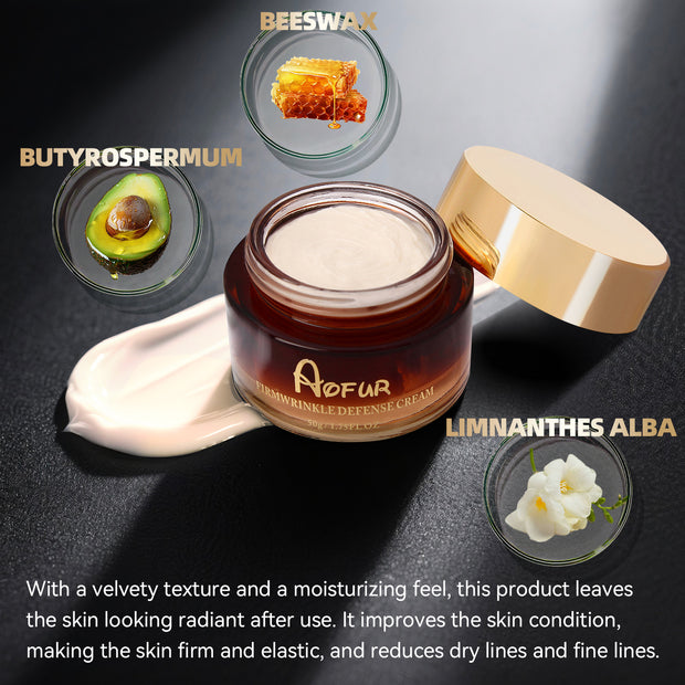 Aofur Limnanthes alba Hydrating Acid Anti-Aging Moisturizer for Face Firmwrinkle Defense Cream Daily Moisturize and Care For Skin