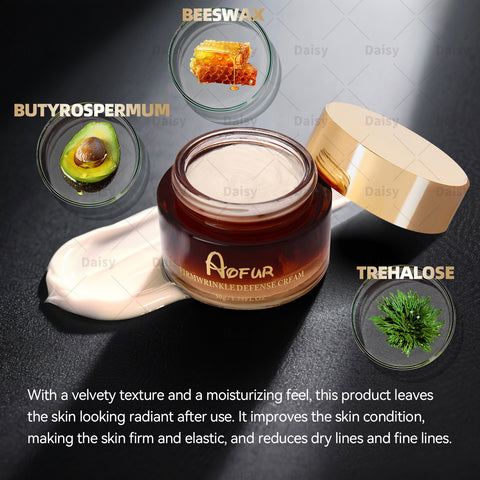 Aofur Limnanthes alba Hydrating Acid Anti-Aging Moisturizer for Face Firmwrinkle Defense Cream Daily Moisturize and Care For Skin
