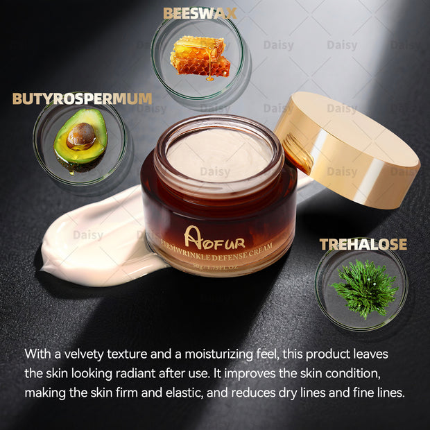 Aofur Limnanthes alba Hydrating Acid Anti-Aging Moisturizer for Face Firmwrinkle Defense Cream Daily Moisturize and Care For Skin