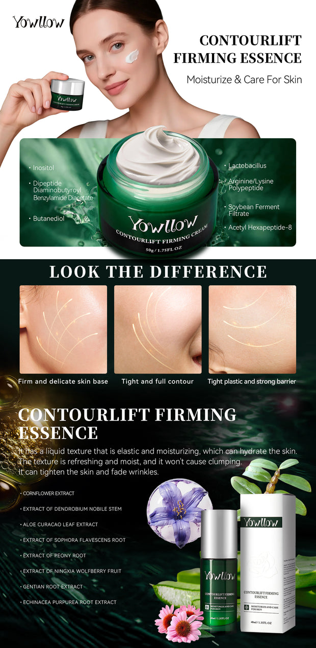 Yowllow Hydrating Facial Serums,Anti Aging Formula with Natural Ingredients,Reducing Wrinkles,Brightening Lifting & Glowing Skin,Lightweight Face Booster Reparing Essence for Daily Skin Care