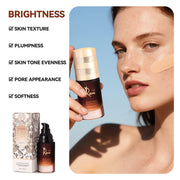 Roiii Lightweight SPF 50 Liquid Foundation - Full Coverage Sunscreen Makeup, Oil-Free & Long Lasting, Hydrating with Hyaluronic Acid for All Skin Types for Gym, Sports, Dancing