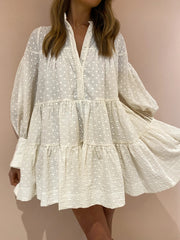 Roiii Summer Embroidery Short Dress