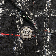 Roiii Women's Tweed Blazer Slim Jacket Outwear Y221132