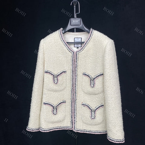 Roiii Tweed Blazer for Women Jacket Slim Coat Y221155