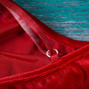 ROIII fashion v-neck red color two-piece bikini