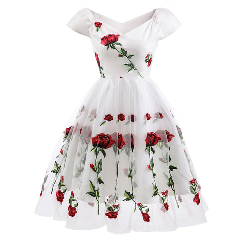 White Rose Lace Dresses