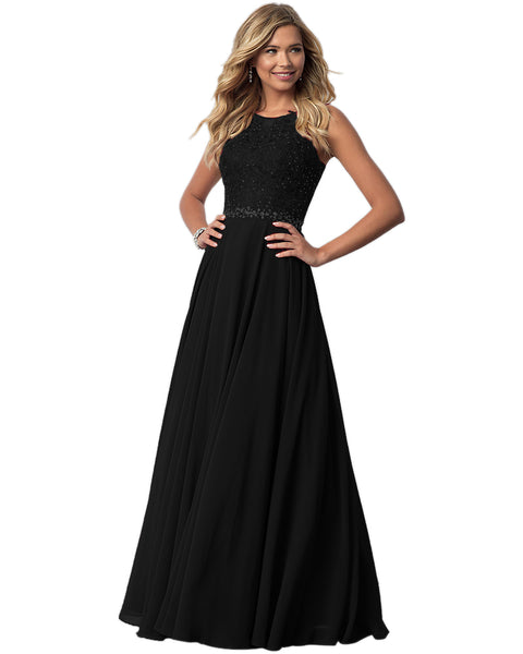 Womens Elegant Chiffon Floral Lace A Line Embroidered Ruched Prom Party Cocktail Wedding Dress