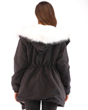 ROIII Women Winter Long Warm Coat Plus Velvet Thickening Coat