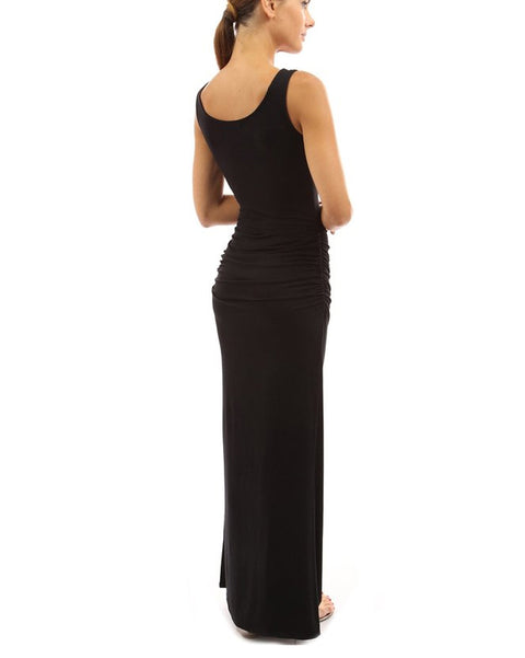 Roiii Womens Casual Sleeveless Long Maxi Dress Bodycon Top Summer Beach Walking Dresses Black Plus Size Clearance 70% Discount !
