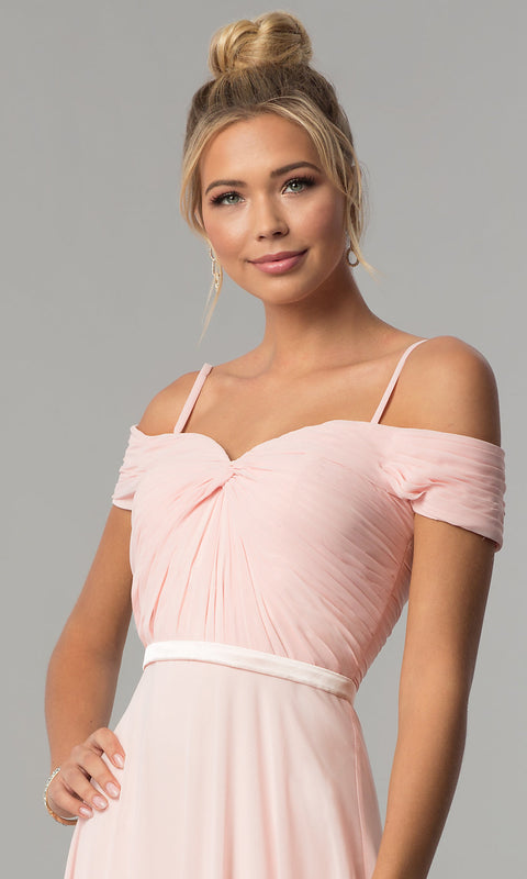 Roiii Strapless Strap One-word Collar Pink Cocktail Evening Party Prom Dress