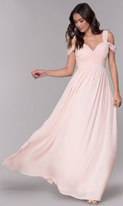 ROIII Sexy V-neck Sling strapless floor-length Pink Cocktail Evening Party Prom Dress