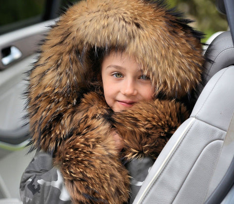 Fur Hooded Parka Children Thicken Warm Outwear Girls Clothing Kids Jackets