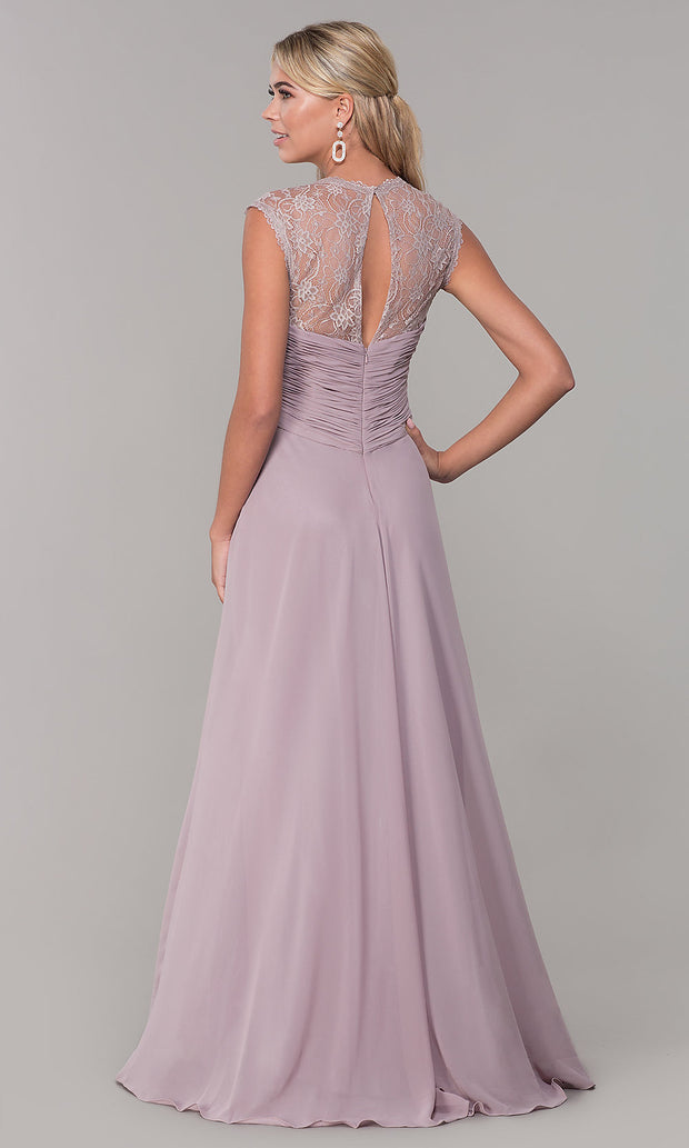 ROIII Lace shoulder strap slim Purple Cocktail Evening Party Prom Dress