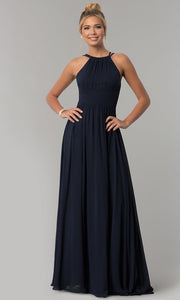 ROIII backless long royal party dress
