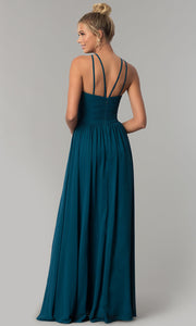 ROIII sexy backless long royal party dress