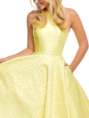 Roiii backless Embedding pearls floor-length long dresses party dresses yellow
